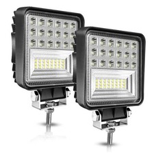 LED Tractor Work Light, 2Pcs 4 Inch 126W Led Light Pod 12V 24V Square Light