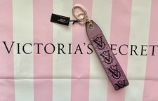 NWT Victoria's Secret Bling Rhinestone Keychain Wristlet Strap Purple Vapor