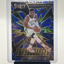 2022 Panini Select Turbocharged Blue Prizm Parallel Giannis Antetokounmpo #7