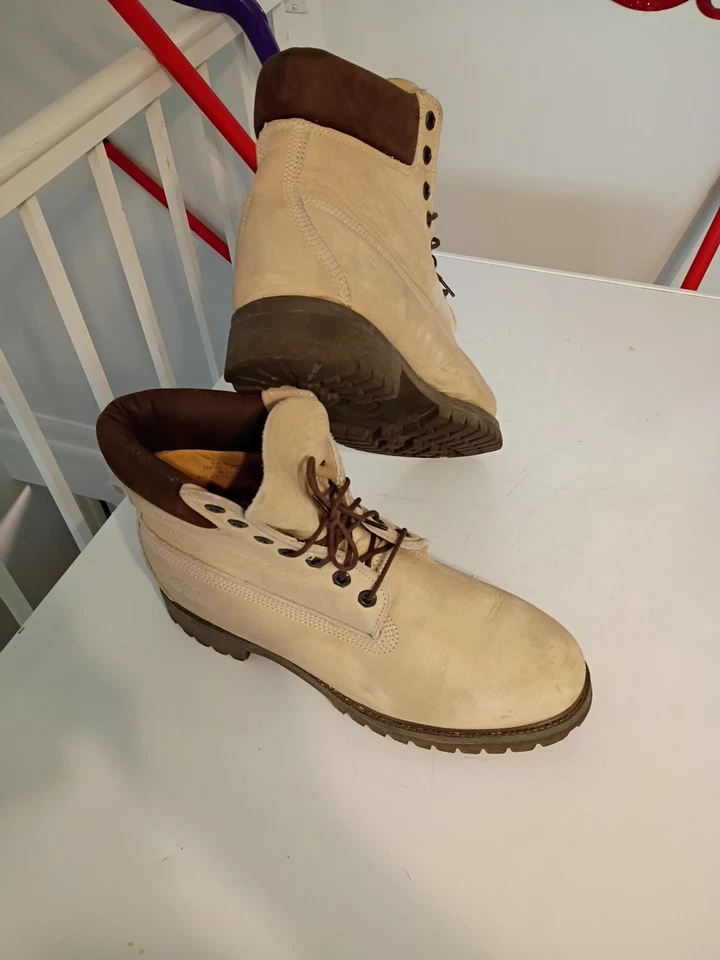 Timberland 6 дюймов первоклассный рабочие ботинки для мужчин, размер США 10,5 - бежевый пшеничный нубук - Изображение 4 из 4