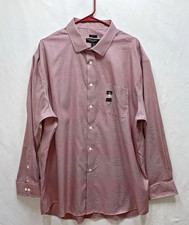 Pronto Uomo Plaid Dress Shirt Mens Oxford Classic Fit 18.5 34/35 NWT 100 Cotton