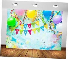 7x5ft Fabric Happy Birthday Backdrop Kids Birthday Party 7x5FT Birthday-01