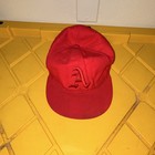 Red Solid Unisex Adults Fitted Baseball Cap w/ Embroidered Letter A — photo 2