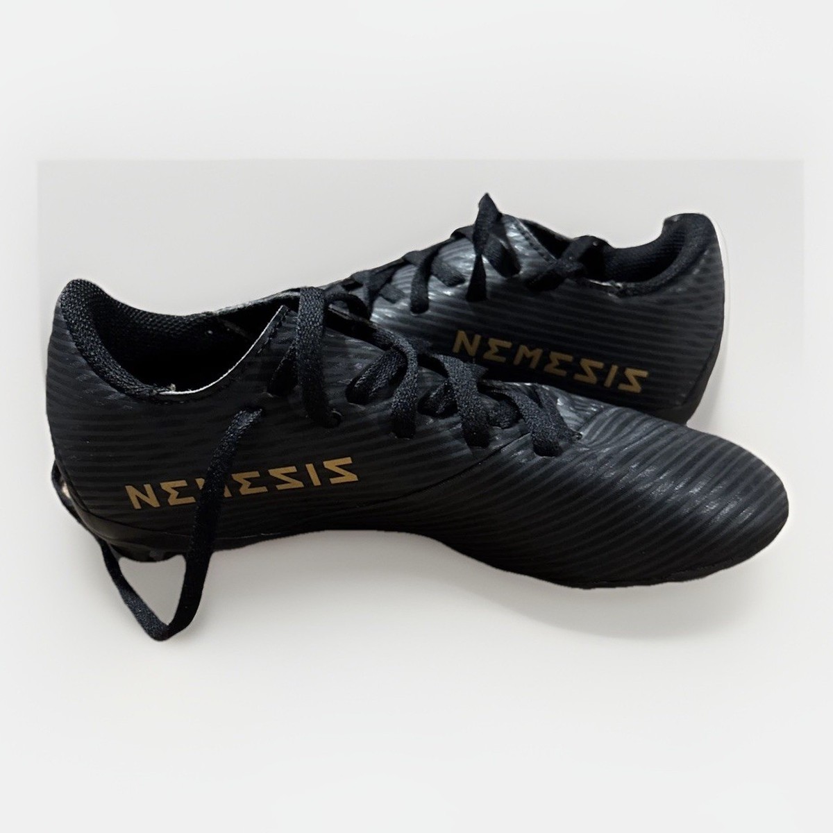 Adidas Nemeziz 19.4 FG Youth Sz 2 Soccer Cleats Black Gold