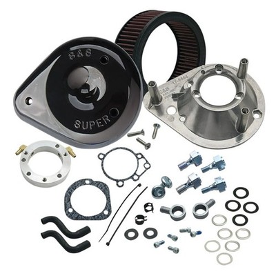 S&S Teardrop Luftfilter Kit schwarz für Harley Dyna Softail Big Twin 93-17