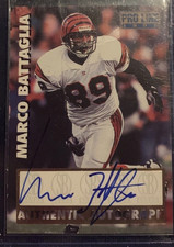 Marco Battaglia Rutgers Football Scoreboard Rookie Autograph Card Bengals Auto. rookie card picture