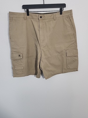 IZOD Men's Size 44 Surplus Supply Utility Cargo Shorts Flat Front Tan NEW W/TAG - Picture 12 of 13
