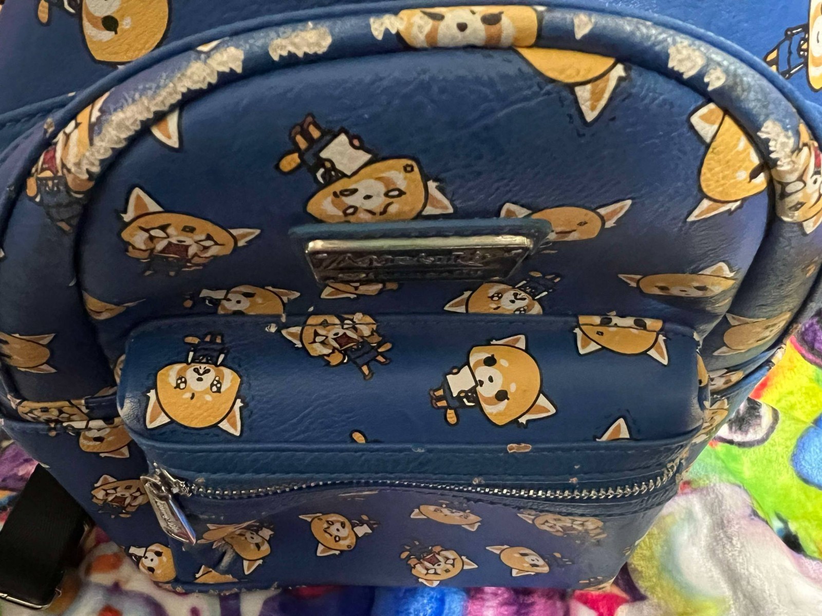 Loungefly Aggretsuko Mini Backpack with wear see … - image 5