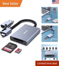 Portable USB-C/USB-A SD Card Reader for UHS-II/UHS-I   Durable  Efficient