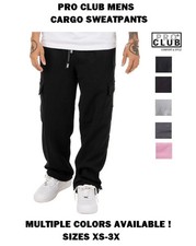 Pro Club Men's Heavyweight Fleece Cargo Sweatpants Baggy Fit