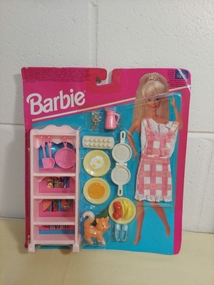 Barbie So Much To Do! Makin' Breakfast Clothing Set Apron Shelf Cat Accessories