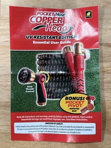 Pocket Hose Copper Head Expandable Garden Hose with 10-pattern spray Nozzle