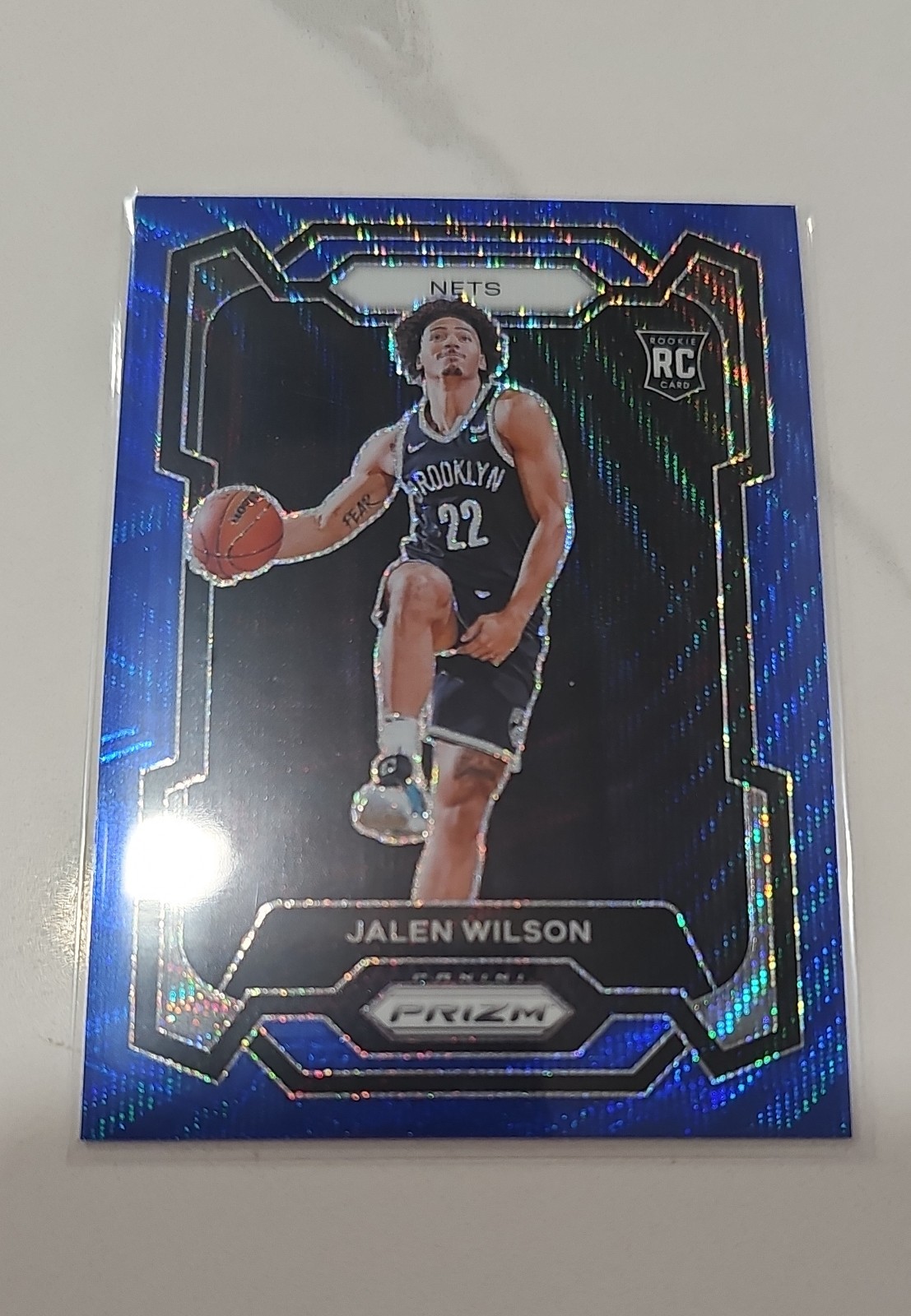 2023-24 Panini Prizm - Jalen Wilson #128 Blue Wave Prizm (RC)