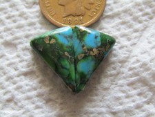 2 Blue Green Turquoise Cabs 10 carats Matching set Cabochons