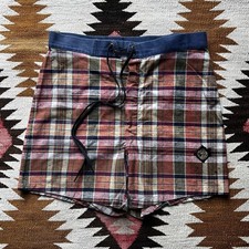 Vintage 1950s 60s Mcgregor Cotton Surfing Shorts Sz 34 - Plaid