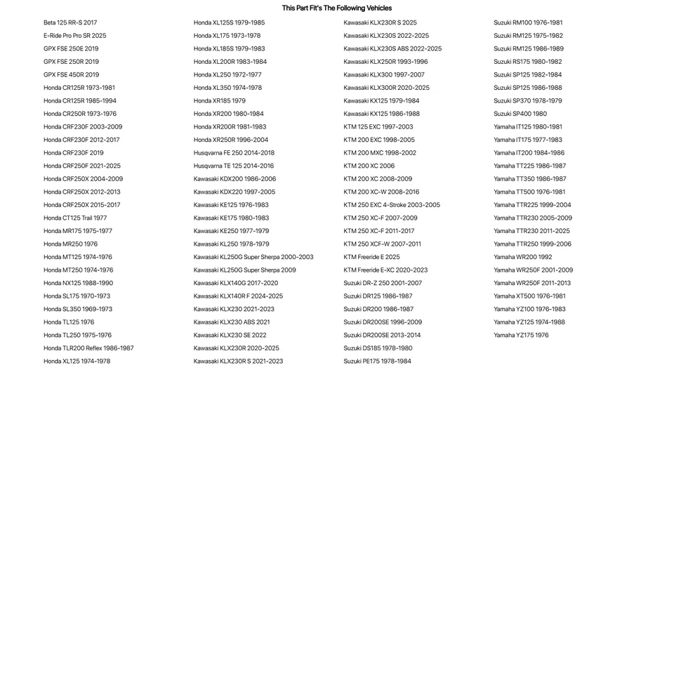 Tubo de motocicleta Tusk Severe Duty 3 mm 100/100x18 para Kawasaki KE250 1977-1979 Foto 4 de 4