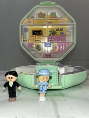 Polly Pocket Vintage 1990 Polly's School Compact Bluebird Toys Complete Mr Marks