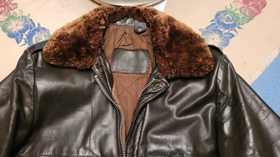 SELTENE FLY JACKE ROCKABILLY SCHAFSKRAGEN 50ER JAHRE IN B. ZUSTAND GR. M. 42 US M.IN USA