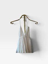 Pink Lily Long White Beach Dress Open Back Wedding Beach