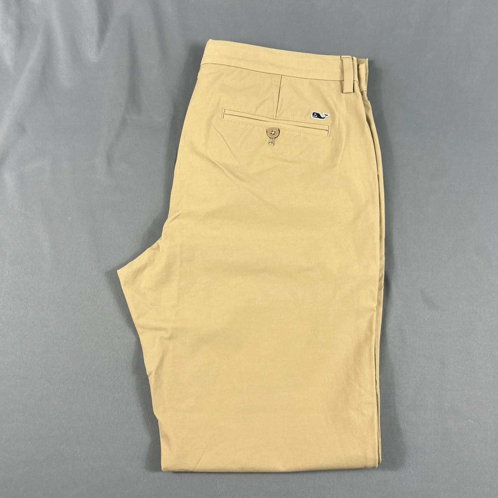 Vineyard Vines Golf Pants Performance 5-Pocket 33 x 32 Ridge Khaki Cotton NWOT