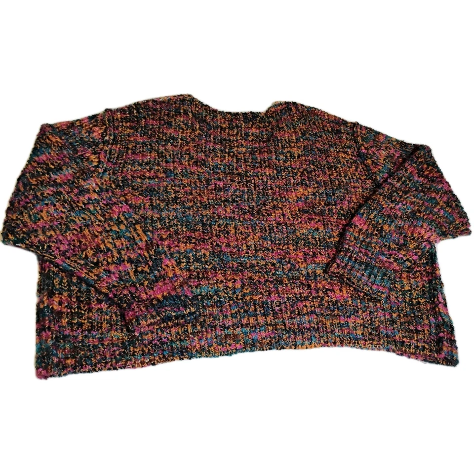 Chelsea &Theodore Women's L Multicolored Chunky Knit Cozy Sweater Holiday Party - Image 2 of 4