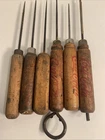 6 VINTAGE ICE/ MILK PICKS AND OPENERS WOODEN HANDLES (3 Coca-Cola)