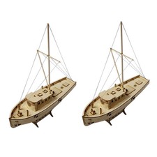 2X Ship Assembly Model DIY Kits Wooden Sailing Boat 1:30 Scale Decoration9329