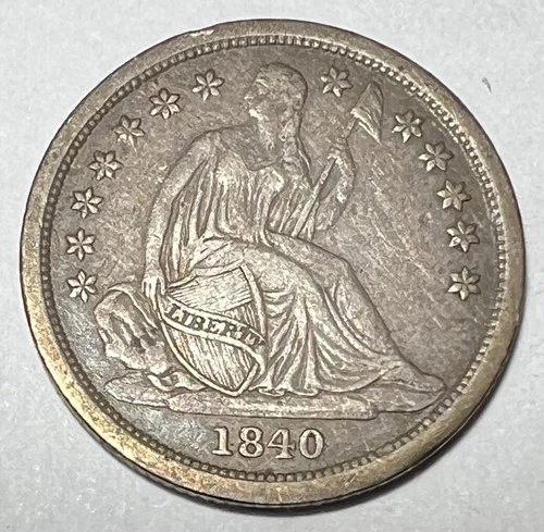 1840 Seated Liberty Silver Dime XF Extra Fine Great Coin!