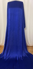 100 Crinkled Silk Crepe Back Satin Deep Royal Blue Fabric 1 Yd. 34" Long 52" W