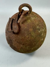 Antique Forged Iron Counterweight / Pulley Weight – 5.5 lb, 3” Diameter