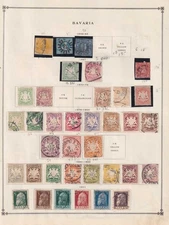 GERMANY- BAVARIA - MINT AND USED COLLECTION ON ALBUM PAGES - BINDEX