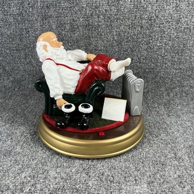 Animated Santa Figure Recliner Heater Christmas Decor Works No Batteries