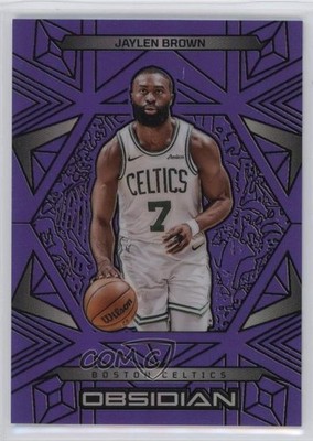 2024-25 Panini Obsidian Electric Etch Purple Flood 21/75 Jaylen Brown #25 1g37