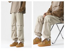 Workwear Waterproof Windproof Pants Thickened Casual Straight Leg Loose/Wide 4XL