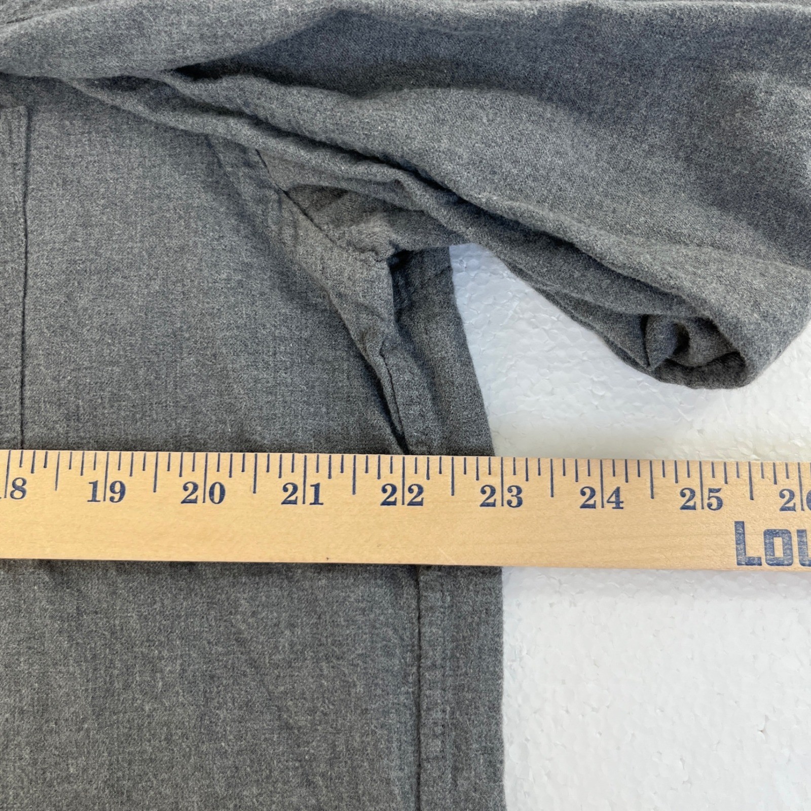 Uniqlo Band Collar Shirt Long Sleeve Button Up Mens Gray Size L Casual thumbnail 7