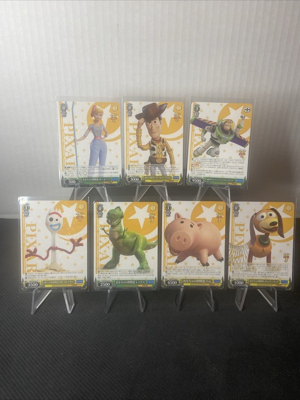 Set of 7 cards Weiss Schwarz Pixar Toy Story PXR Rare Japanese US Seller