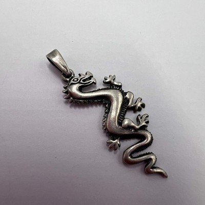 Vintage Sterling Silver 925 Dragon Pendant Jewelry Women's Beautiful Weight 2.30