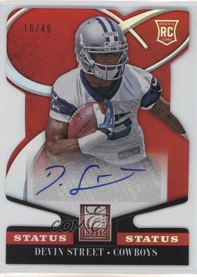 2014 Panini Elite Status Red Die-Cut 19/49 Devin Street #164 Rookie Auto RC 0c6