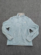 The North Face Jacket Womens Small Light Blue Osito Fleece Full Zip Cozy Plush