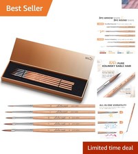 Kolinsky Sable Miniature Paint Brushes, 5PC Professional Detail Paint Brushes...