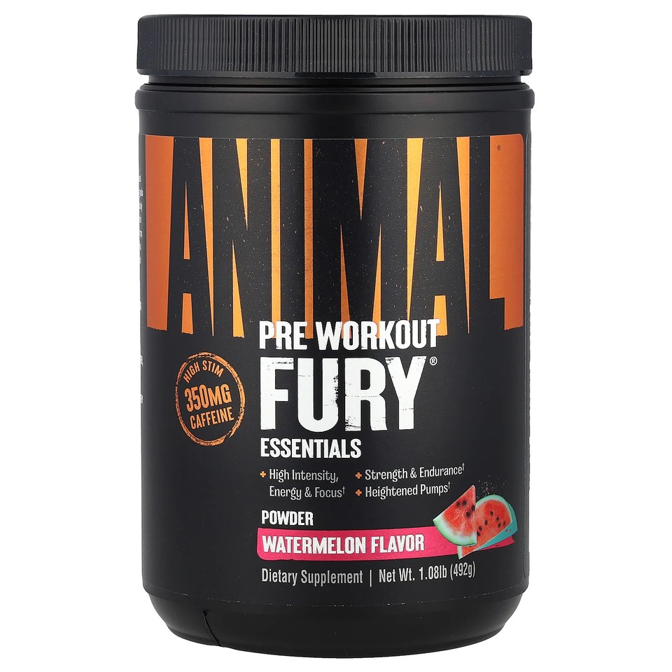 Fury®, Essentials, Pre Workout, Watermelon, 1.08 lb (492 g)