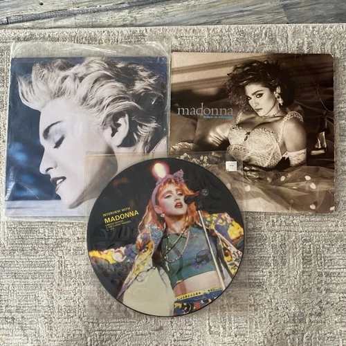 Lot of 3 Vintage various Madonna True Vinyl Records