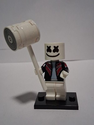 Mellojoy セット Marshmello -x- Eyes Smiley Face Custom Lego Music Dj In Black And