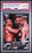 2024 Topps Now Paul Vs. Tyson - Mike Tyson, Jake Paul #3 PSA 10! 💎