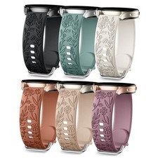 6 Pack Floral Engraved Black/Pine Green/Starlight/Brown/Milk Tea/Smoke Violet