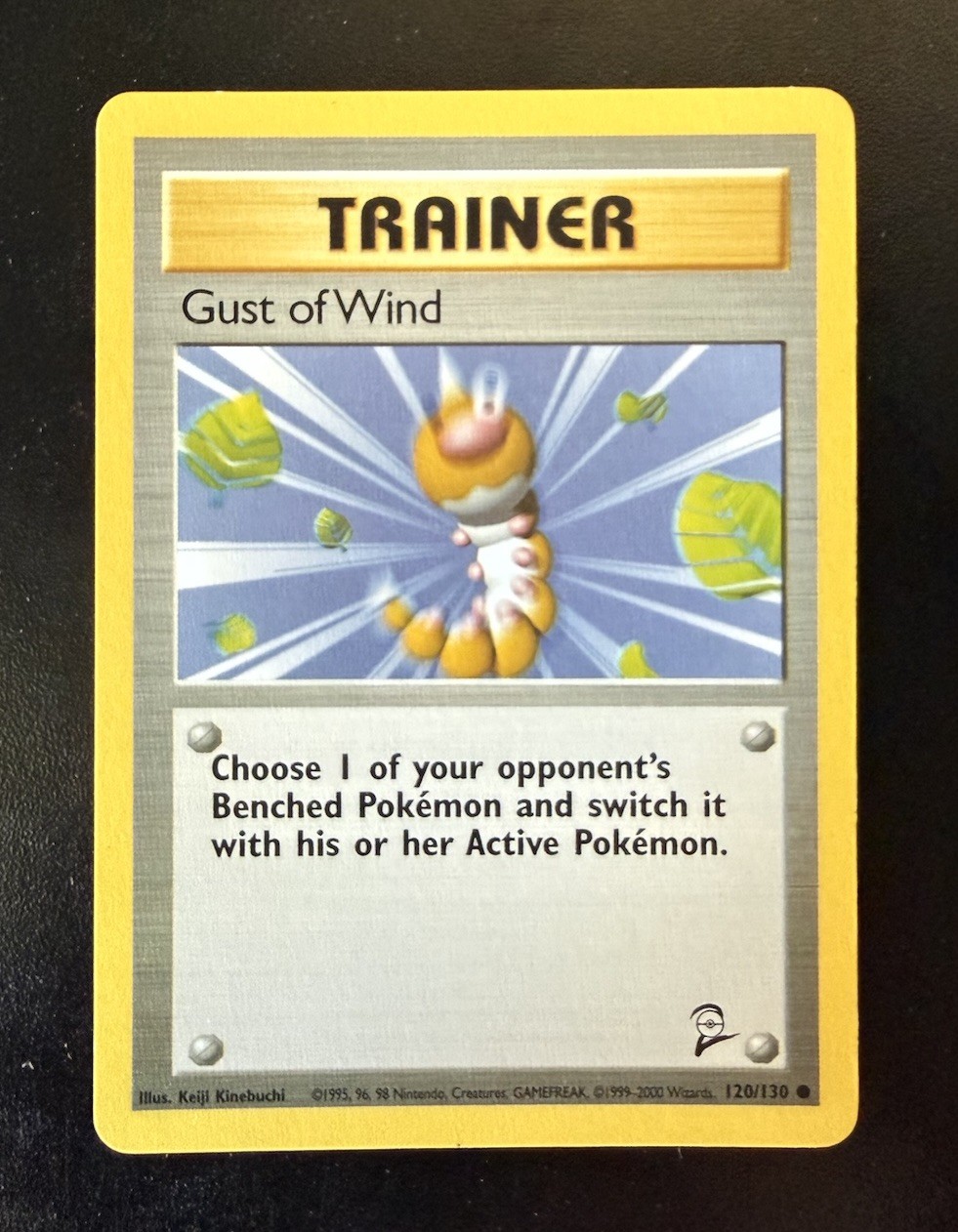 Gust of Wind 120/130 Base Set 2 Regular Common Trainer Card Pokemon TCG Vintage