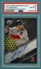 2020 Topps Chrome Black J.D. Martinez Autograph Gold Refractor /50 #JD PSA 10!