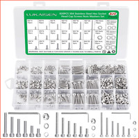 Schrauben Sortiment Set 820 Stk M2 M3 M4 Edelstahl Sechskopf Zylinderschrauben