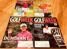 4 Yani Tseng autographed signed autograph Golfweek AND Golf World LPGA magazines