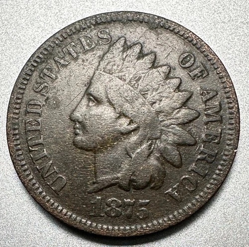 1875  INDIAN CENT   VG DETAILS  BETTER DATE #1486
